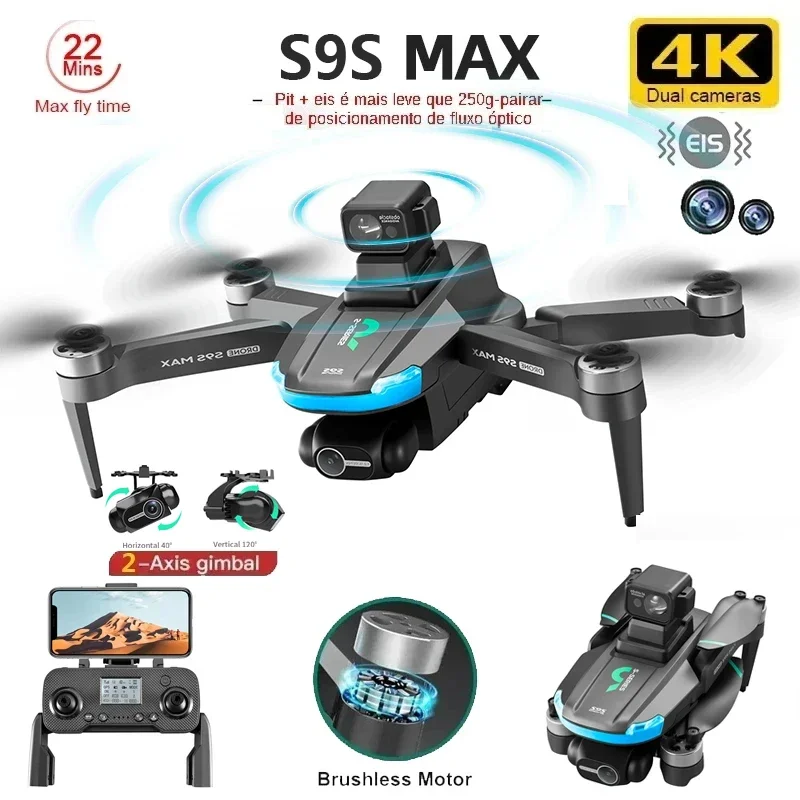 NUOVO S9S MAX MINI Drone 4K 2  - Drone Gimbal Brushless recensione e prezzo